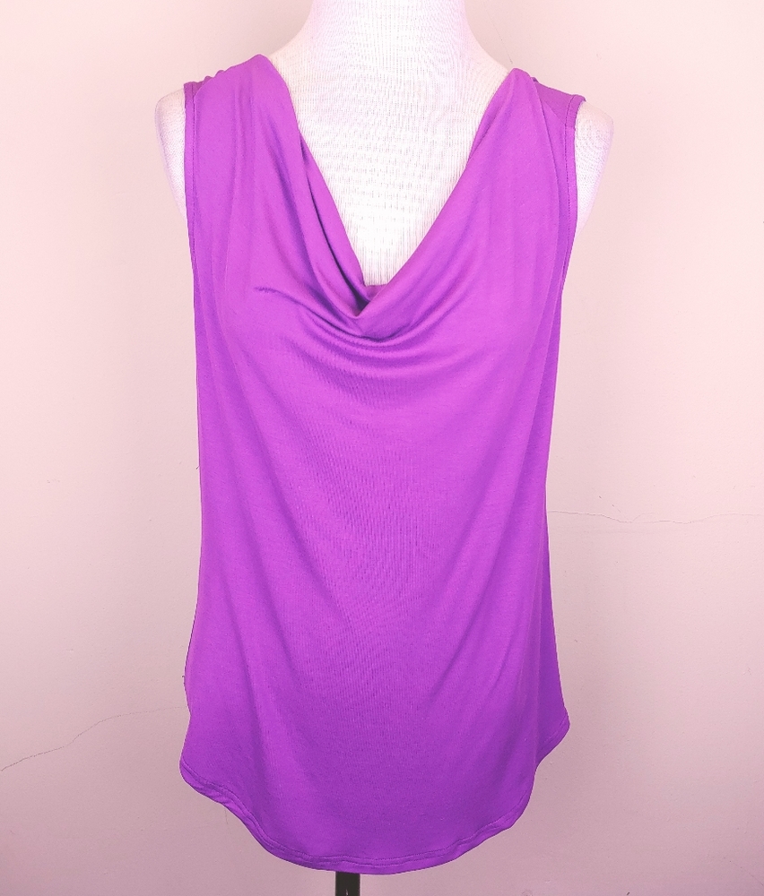 Sarin Mathews Draped Neck Sleeveless Top.